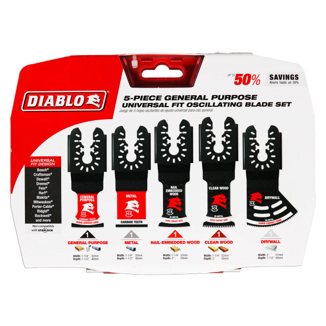 Diablo DOU5S, 5PC Universal OMT Variety Set