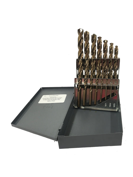 Norseman 68340, 15 pc Cobalt Gold Finish Jobber Drill Set