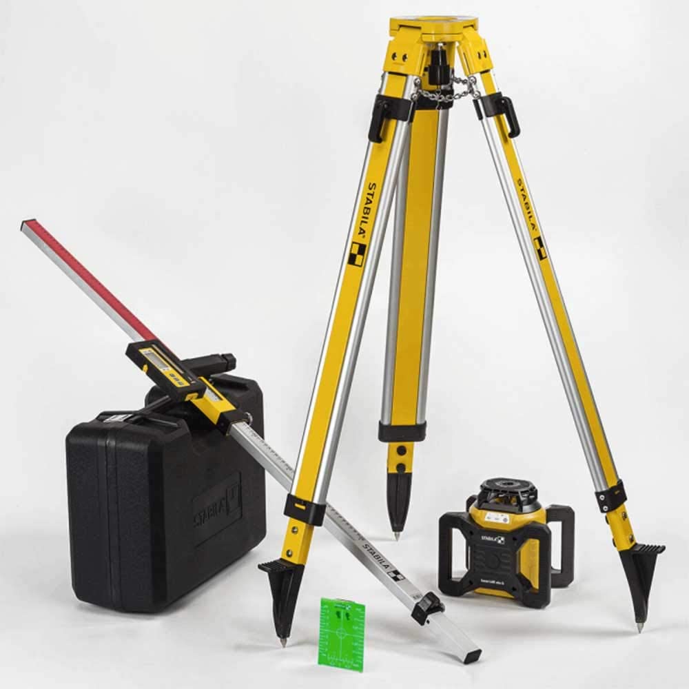 Stabila 04500TR, LAR-160G GREEN LASER SET W/TRIPOD & GRADE ROD