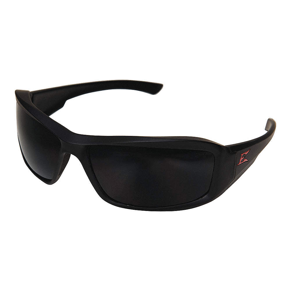 Edge Eyewear TXB436-E2, Brazeau Torque, Matte Black Frame, Orange Logo/Smoke Lens (Polarized)