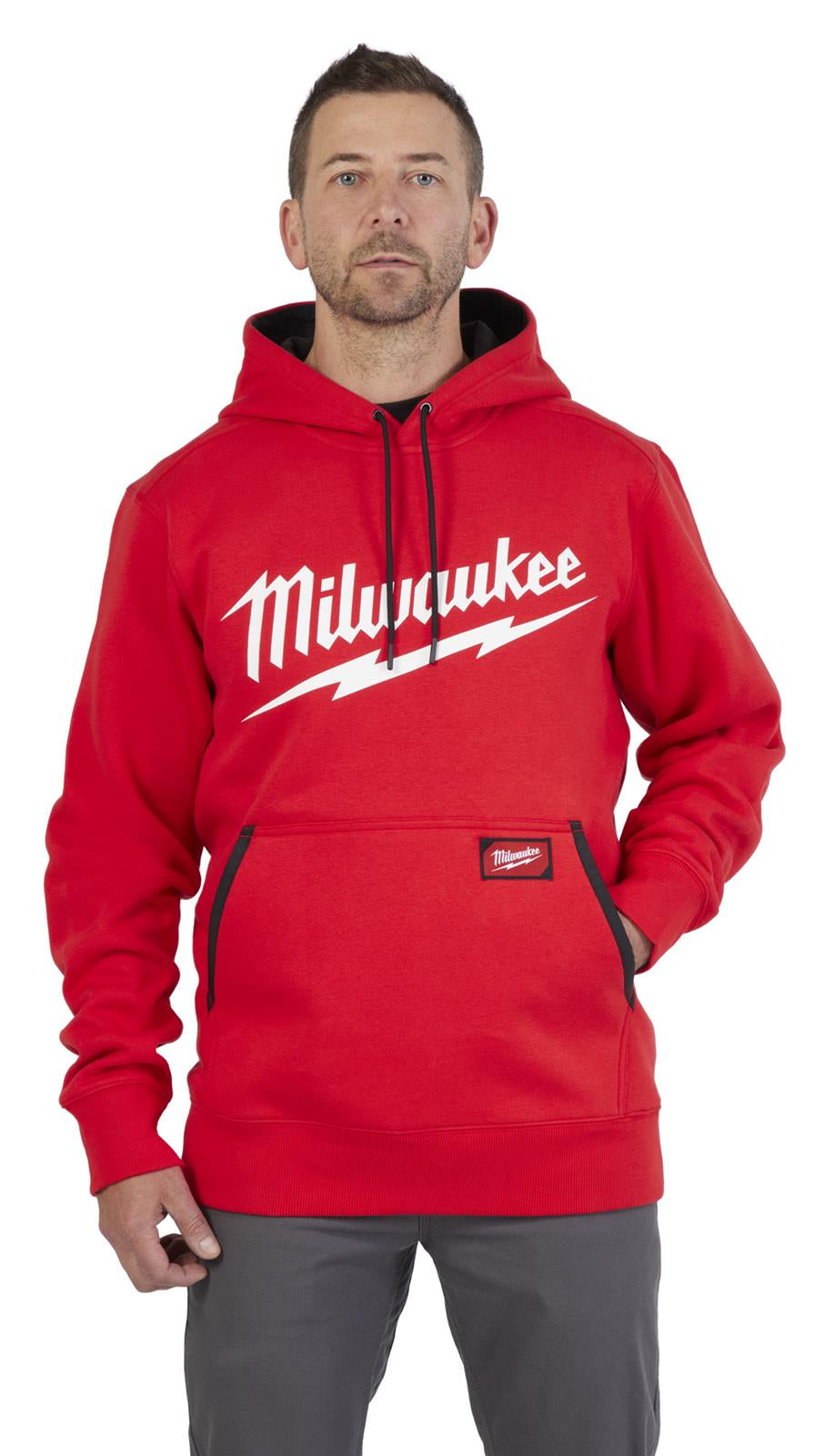 Milwaukee 352R-3X, BIG LOGO MIDWEIGHT HOODIE - RED 3X