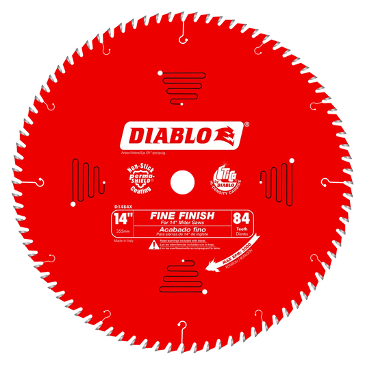 Diablo D1484X, 14 in. x 84 Tooth Fine Finish Saw Blade