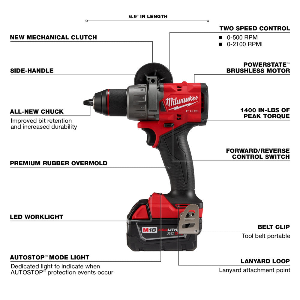 Milwaukee 2903-20, M18 FUEL™ 1/2" Drill/Driver (Tool Only)