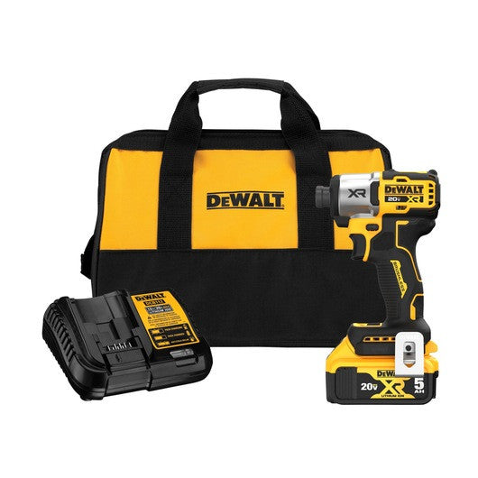 DEWALT DCF845P1, 20V MAX XR 1/4 in. 3-Speed Impact Driver Kit (5.0 Ah)