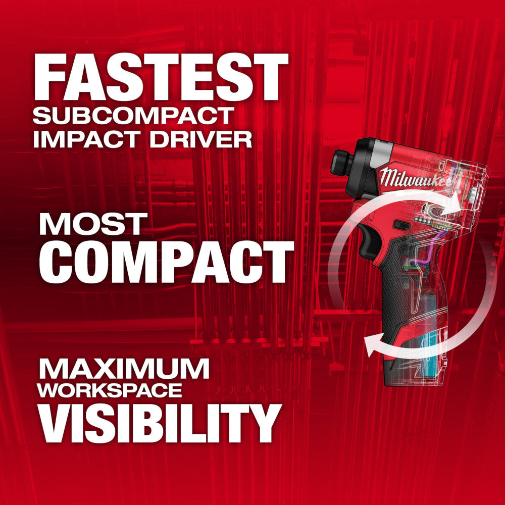 Milwaukee 3453-20, M12 FUEL™ 1/4" Hex Impact Driver (Tool Only)
