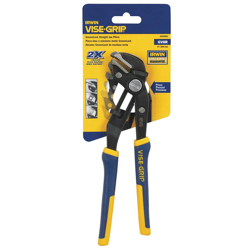 Irwin 4935095, Vise-Grip 8" Groovelock Straight Jaw Pliers