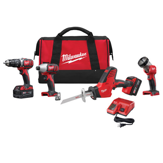 Milwaukee 2695-24, M18 Cordless 4-Tool Combo Kit