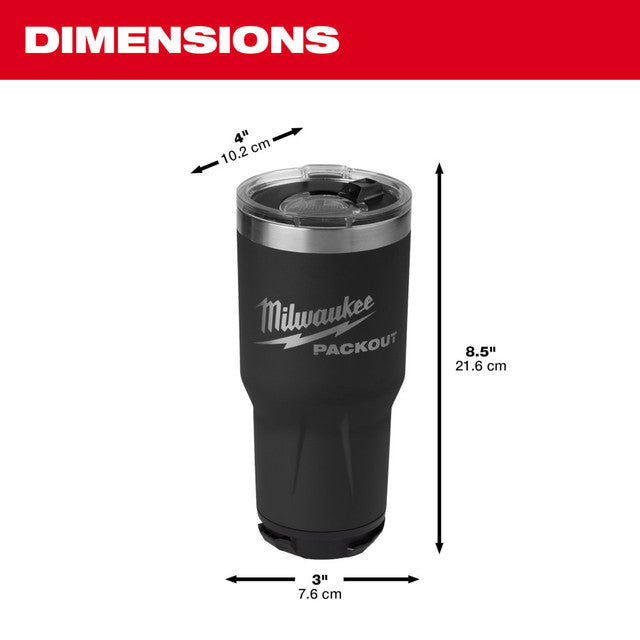Milwaukee 48-22-8393B, PACKOUT™ 30oz Tumbler - Black