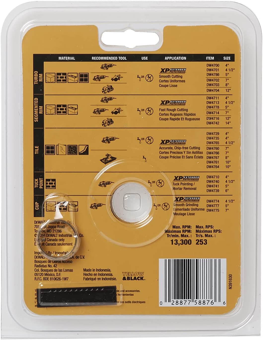 DEWALT DW4710, 4'' Tuck Point Blade