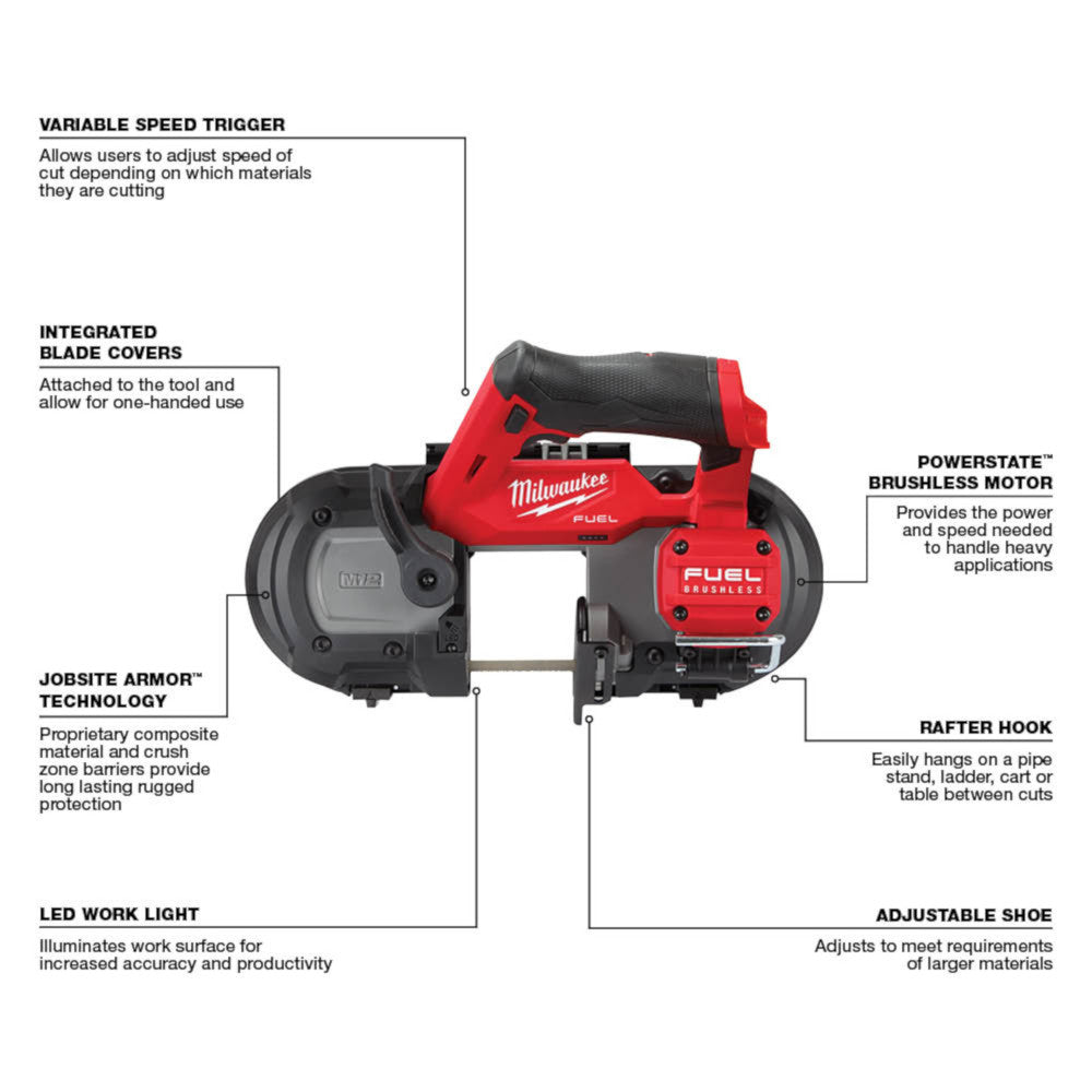 Milwaukee 2529-20, M12 FUEL Compact Band Saw (Tool Only)