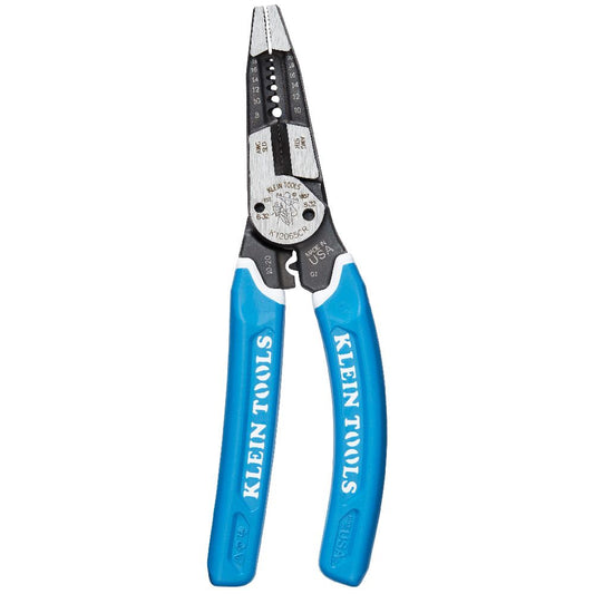 Klein Tools K12065CR, Klein-Kurve® Heavy-Duty Wire Stripper / Cutter / Crimper Multi Tool, 8-20 AWG