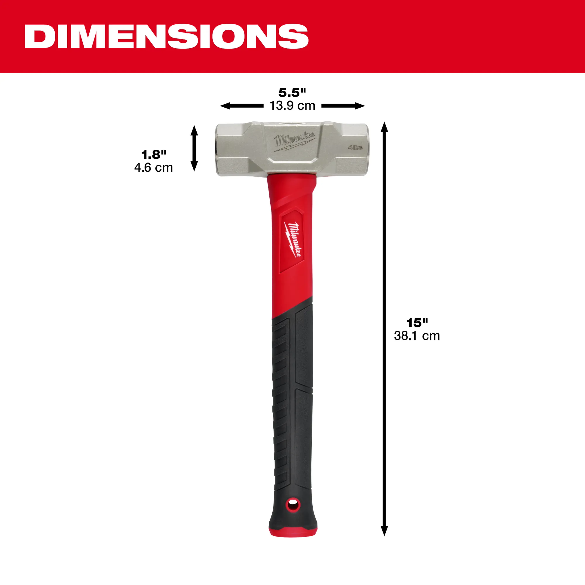 Milwaukee 48-22-9314, 4lb Fiberglass Engineer Hammer