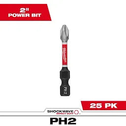 Milwaukee 48-32-4762, SHOCKWAVE 2" Impact Phillips #2 Power Bits (sold/ea)