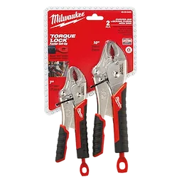 Milwaukee 48-22-3402, 2 Pc. 7" & 10" TORQUE LOCK™ CURVED JAW LOCKING PLIERS SET WITH GRIP