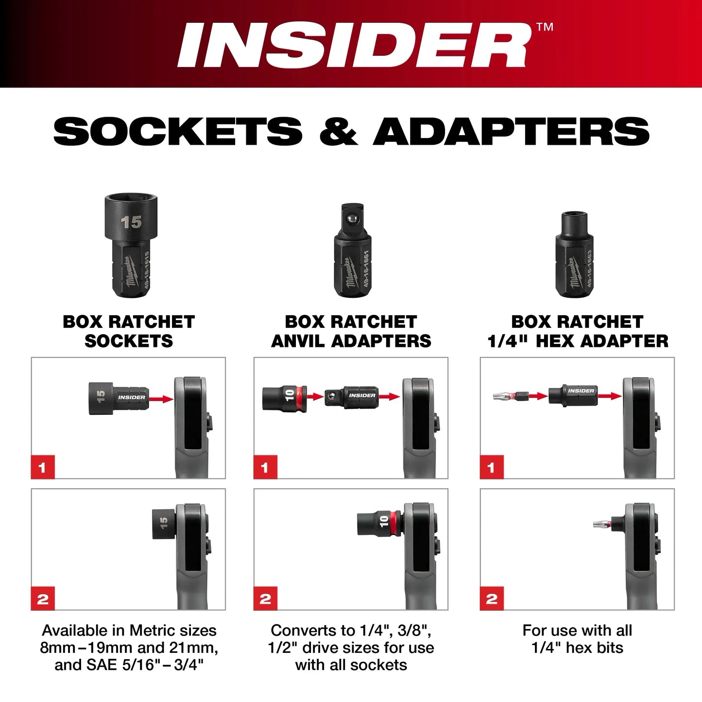 Milwaukee 3050-21, M12 FUEL™ INSIDER™ Extended Reach Box Ratchet