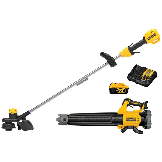 DEWALT DCKO215M1, 20V 20V MAX Brushless Blower And String Trimmer Combo Kit (4.0Ah)