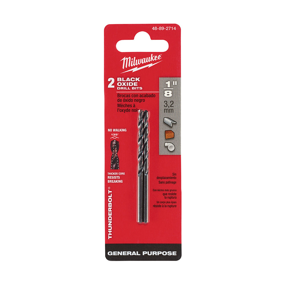 Milwaukee 48-89-2840, 3/8" Thunderbolt Black Oxide Drill Bit