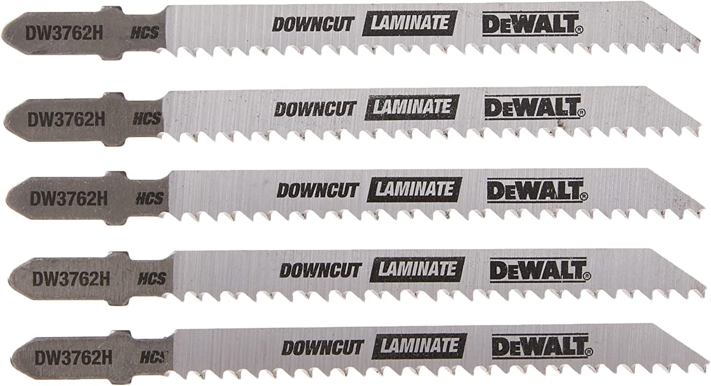 DEWALT DW3762H, 4'' 10 TPI T-Shank Laminate Down Cutting Wood Cutting Jig Saw Blade