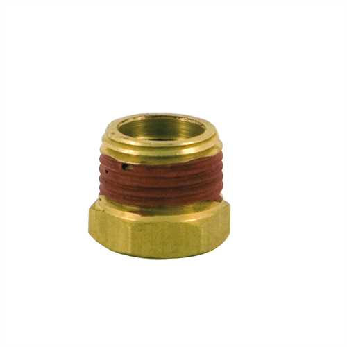 Bostitch 38M-14F, 3/8" Male Thread To 1/4" Female Thread Hex Nipple Reducer Bushing