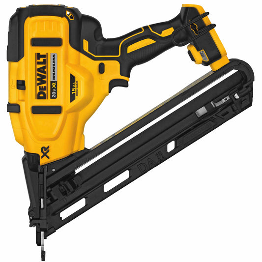DEWALT DCN650B, 20V MAX XR 15 GA Cordless Angled Finish Nailer (Tool Only)