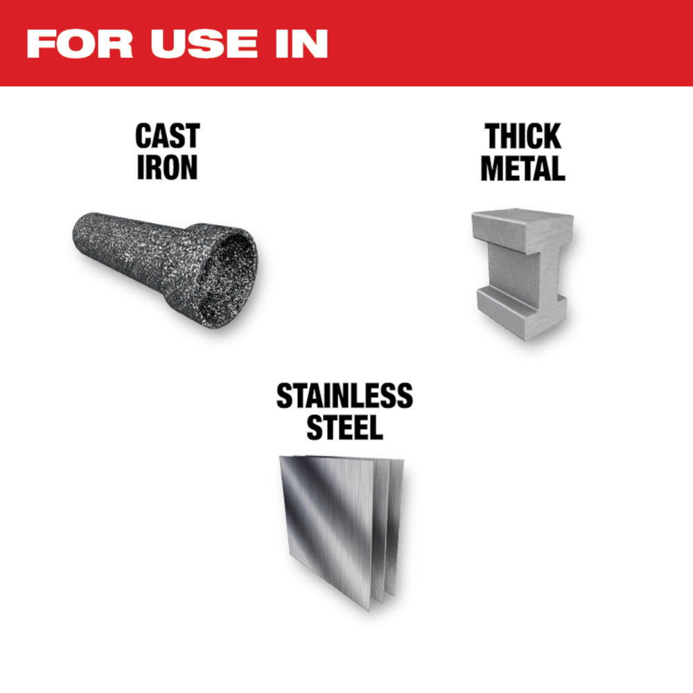 Milwaukee 48-00-5561, 6" 7TPI The TORCH with NITRUS CARBIDE for CAST IRON (5 pkg)