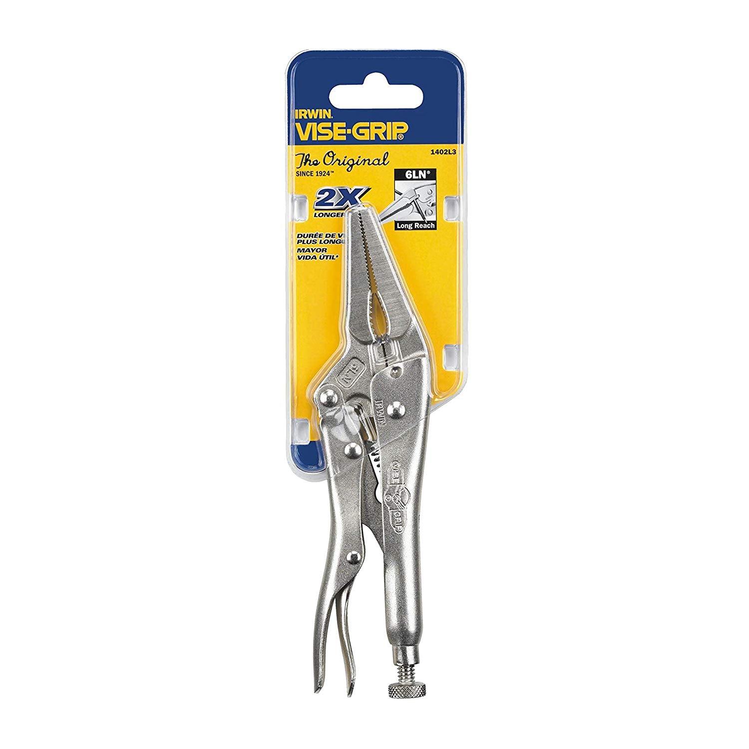 Irwin 1402L3, Vise-Grip 6" Original Long Nose Locking Pliers (6LN)