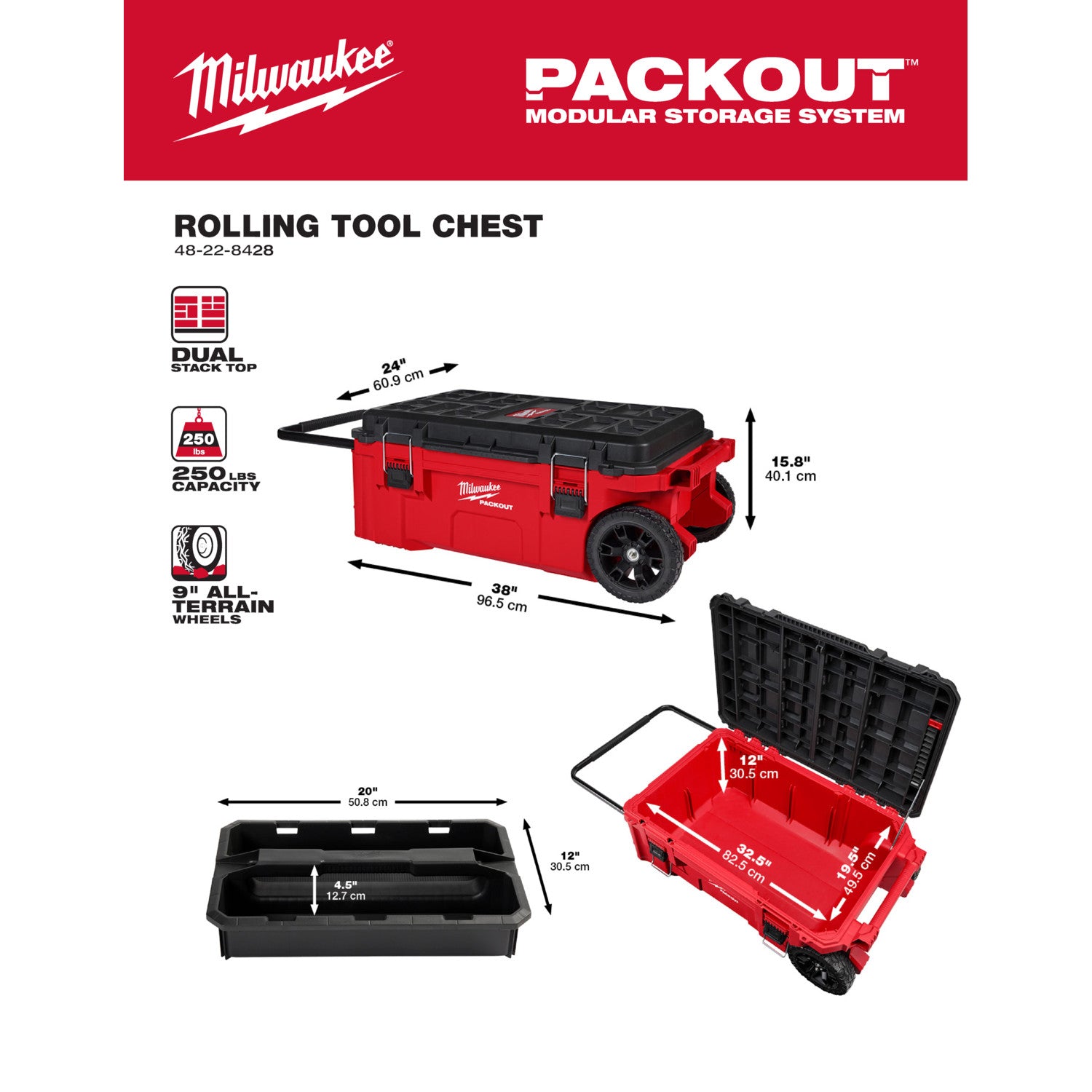 Milwaukee 48-22-8435, PACKOUT Compact Organizer