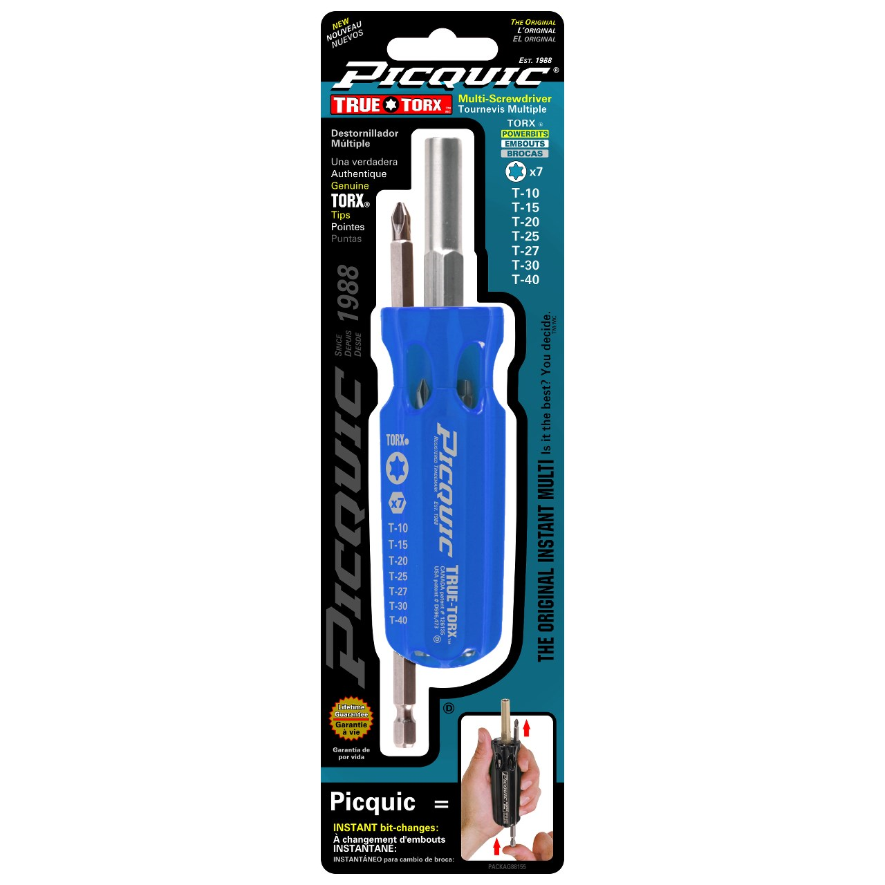 Picquic 88155, True Torx Multi-Bit Screwdriver