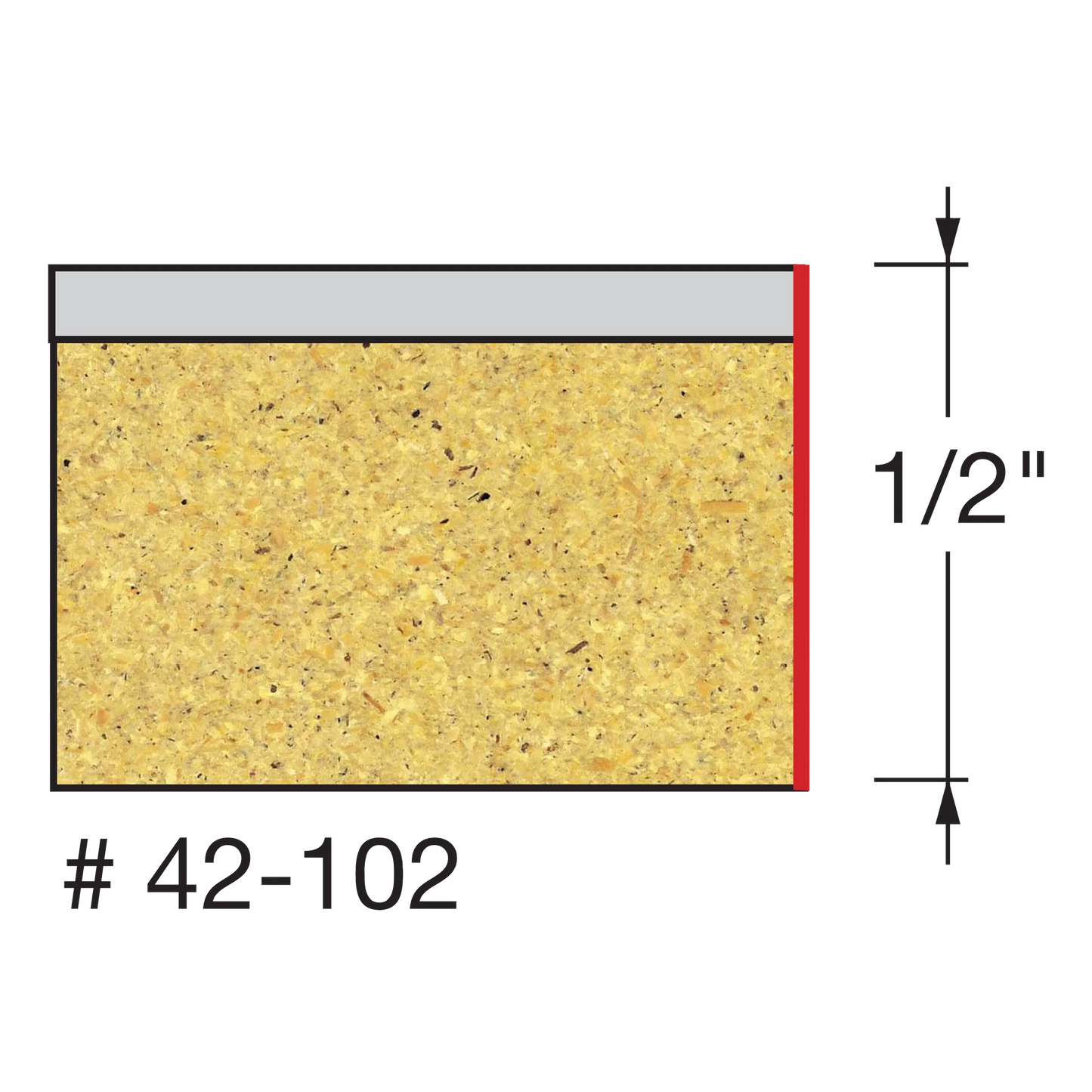 Freud 42-102, Carbide Router Bit - 3/8" Bottom Bearing Flush Trim Bit (1/4" Shank)