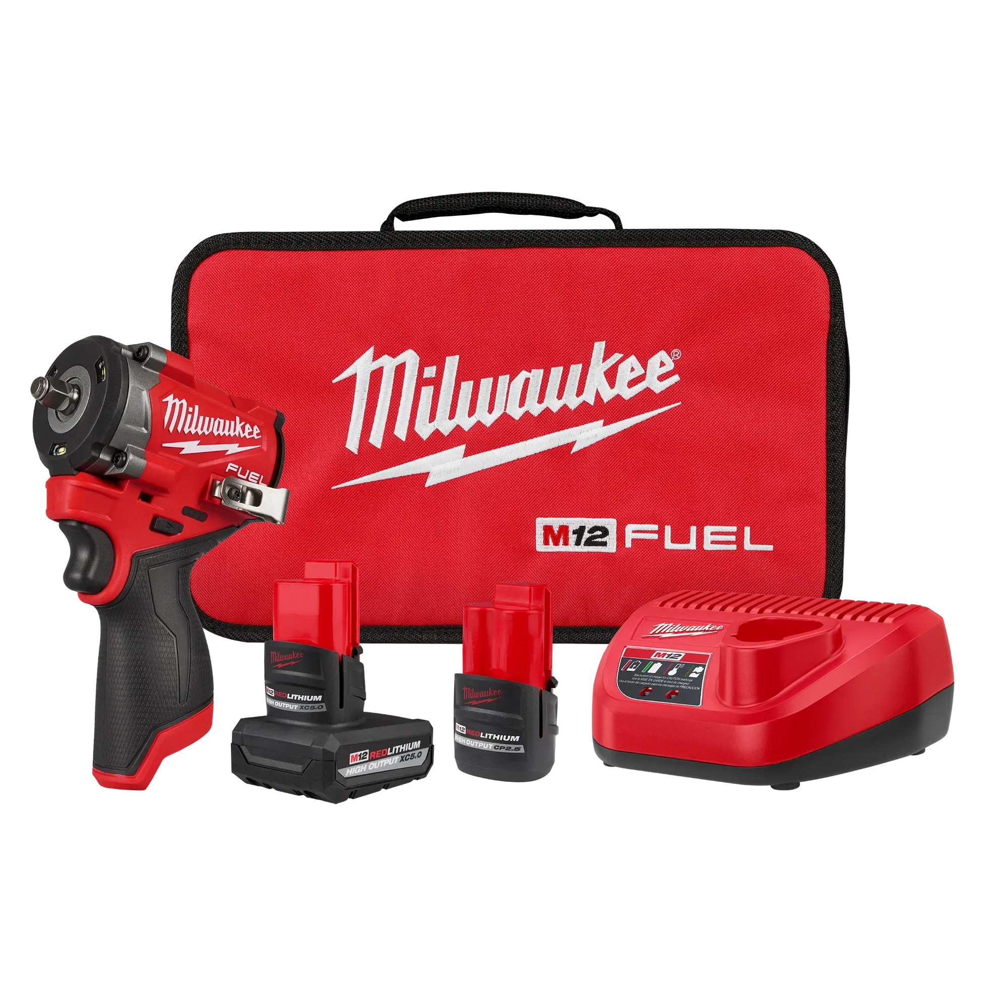 Milwaukee 2562-22, M12 FUEL™  Stubby 3/8" Impact Wrench Kit