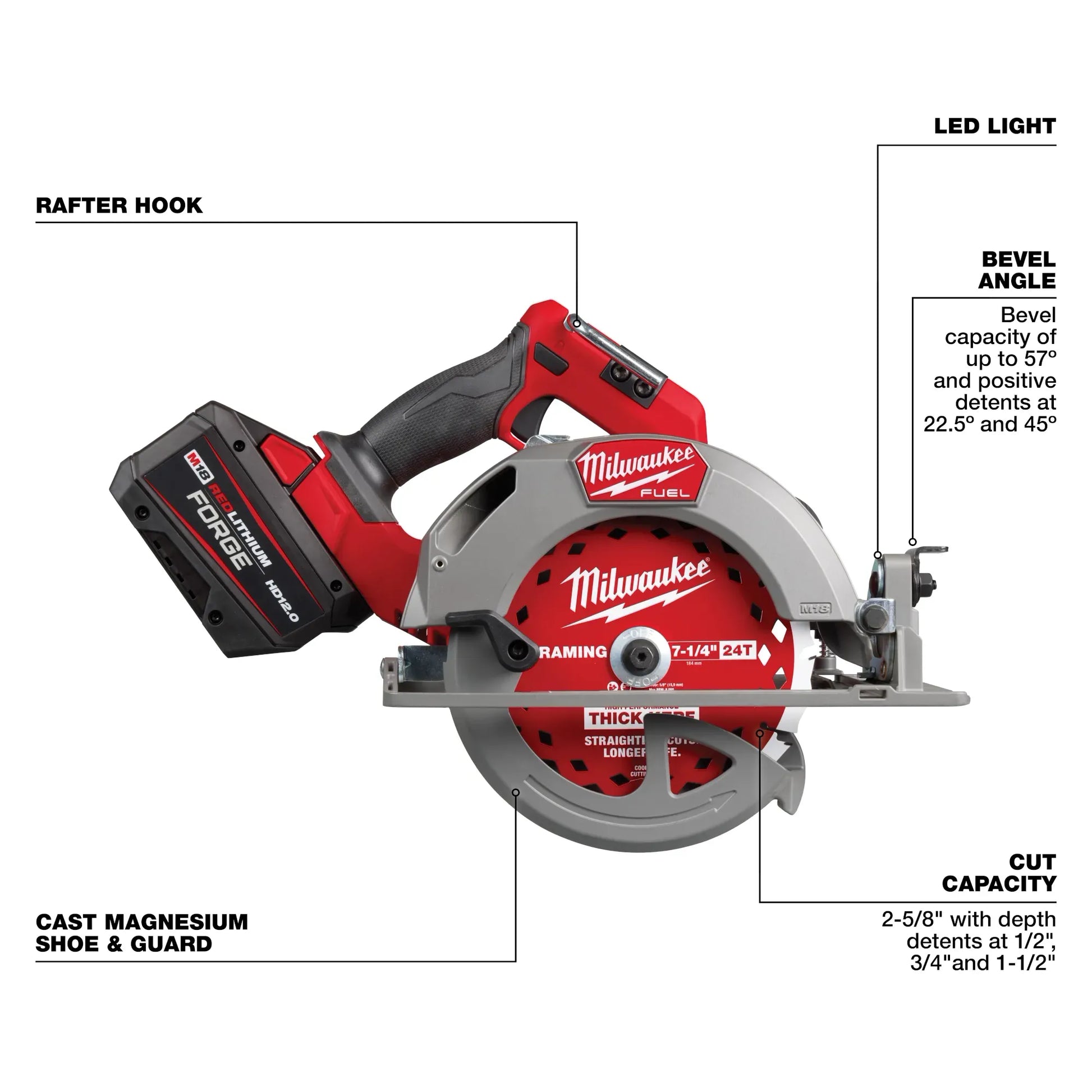 Milwaukee 2834-21HD, M18 FUEL™ 7-1/4” Circular Saw Kit