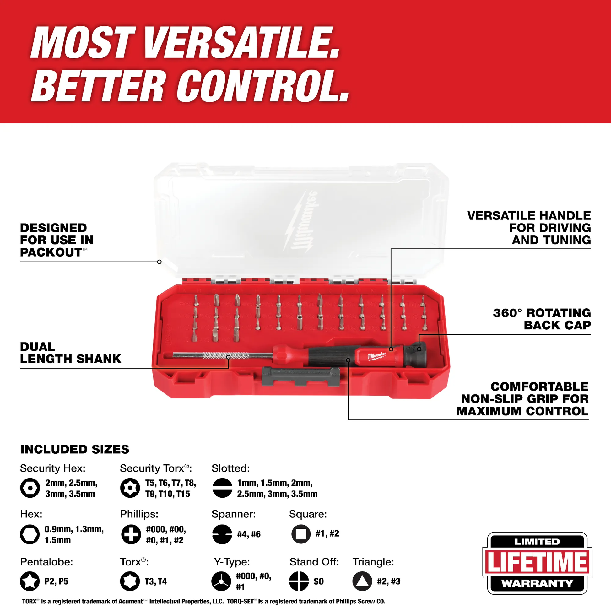 Milwaukee 48-22-2935, 39-in-1 Precision Multi-Bit Screwdriver