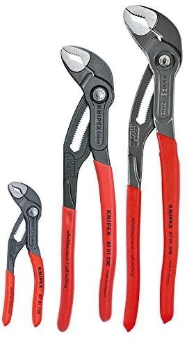 Knipex 9K 00 80, 122 US 3 Pc Cobra® Set with Keeper Pouch