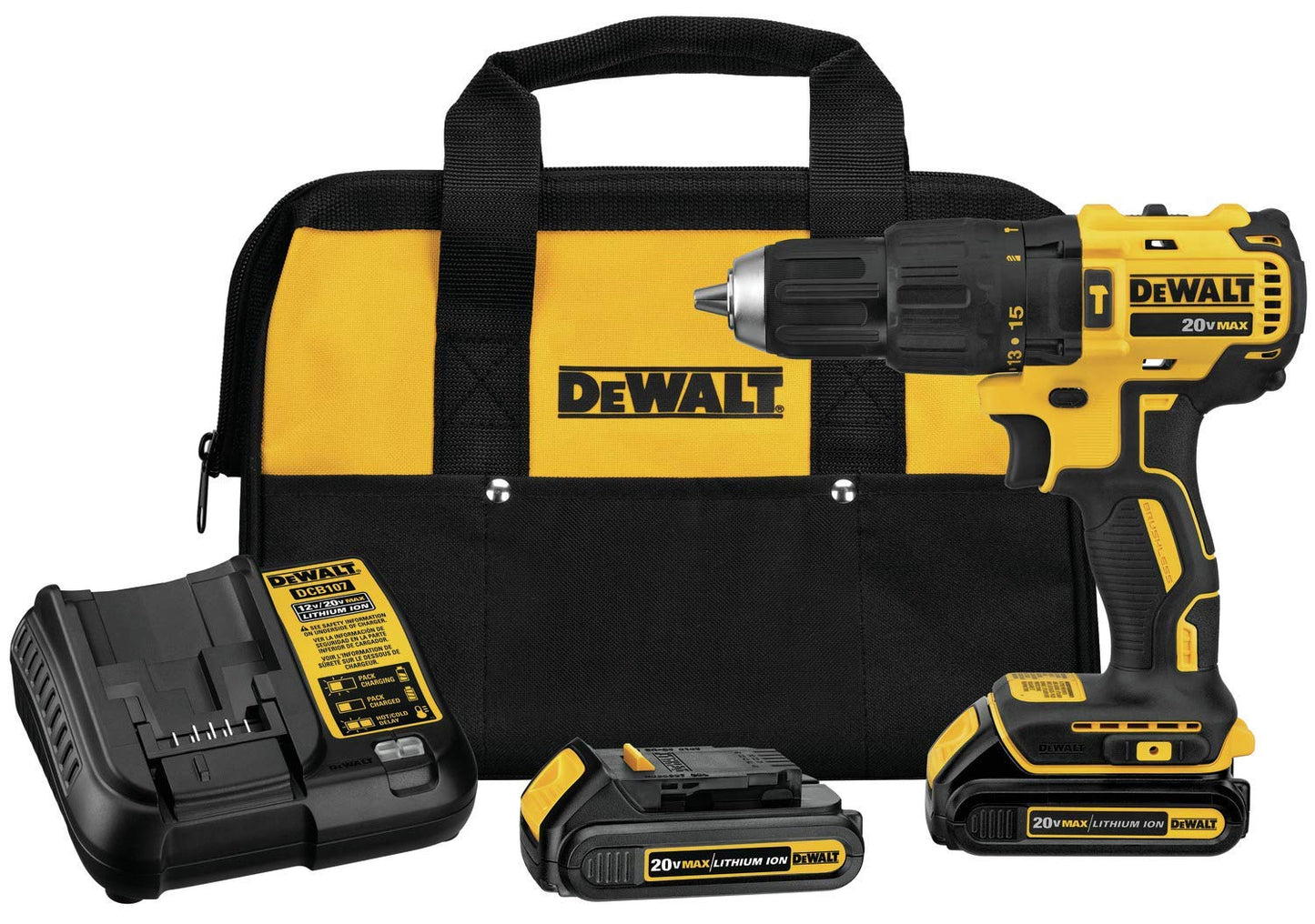 DEWALT DCD778C2, 20V MAX BRUSHLESS COMPACT HAMMERDRILL KIT