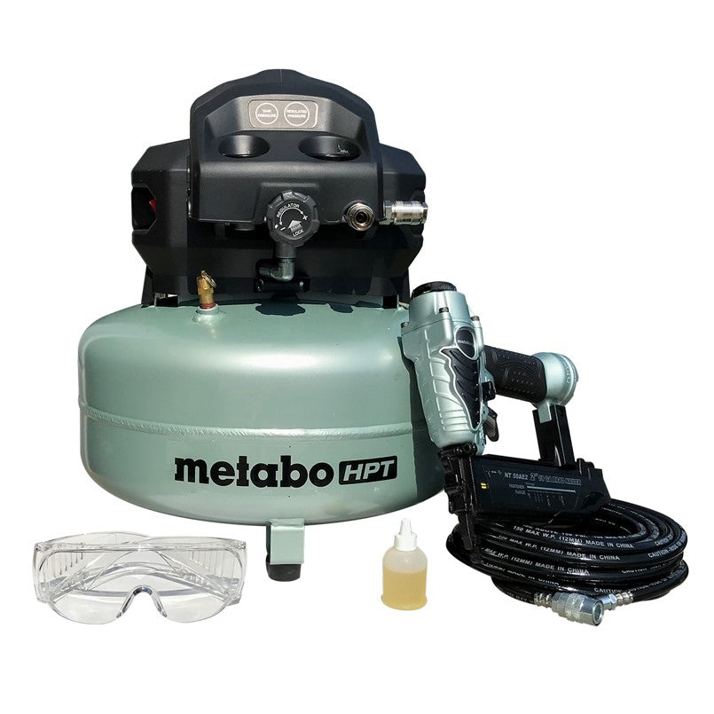 Metabo HPT KNT50ACM , 18 Gauge Brad Nailer and Compressor Combo Kit