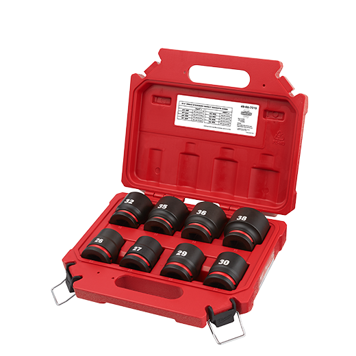 Milwaukee 49-66-7019, 3/4" Drive SHOCKWAVE Impact Duty Metric Standard 6 Point Socket Set - 8 Piece