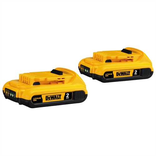 DEWALT DCB203-2, 20V MAX Li-Ion Battery, Twin Pack (2.0 Ah)