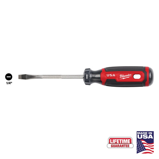 Milwaukee MT206, 1/4" Slotted 4" Cushion Grip Screwdriver (USA)