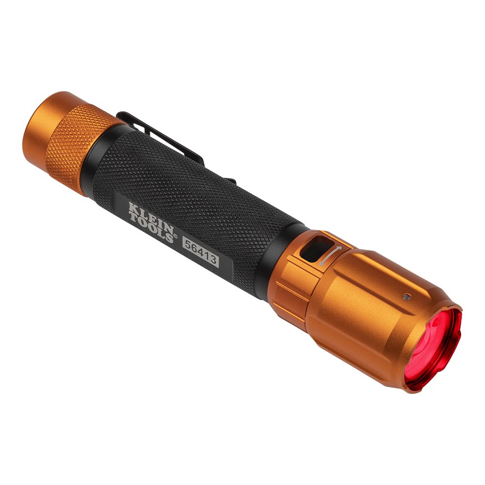 Klein Tools 56413, Rechargeable 2-Color LED Flashlight with Holster