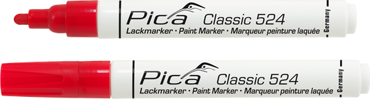 Pica 524/40, Paint-/Industry marker 2-4mm, Round tip, red