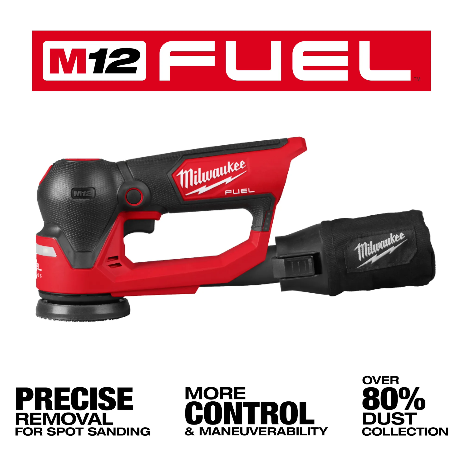 Milwaukee 2535-20, M12 FUEL™ 3" Random Orbital Detail Sander