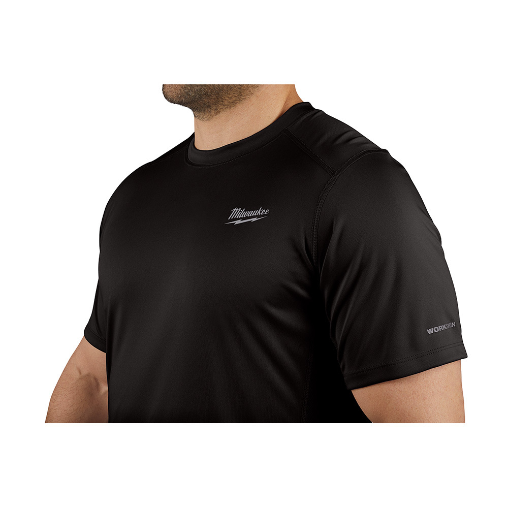 Milwaukee 414B-2X, WORKSKIN LIGHT SS SHIRT - BLACK 2X