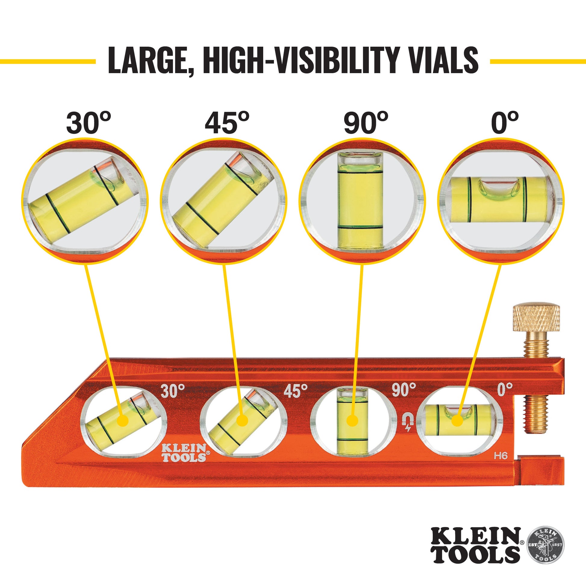 Klein Tools 935AB4V, ACCU-Bend™ Level, 4 Vial, REM