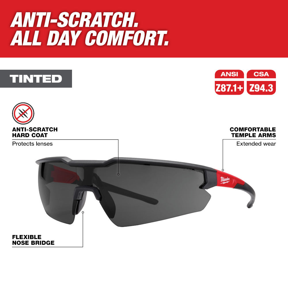 Milwaukee 48-73-2015, Safety Glasses - Tinted Anti-Scratch Lenses