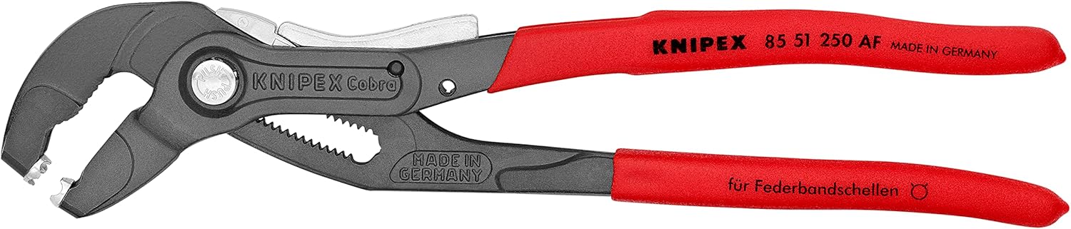 Knipex 85 51 250 AF, Spring Hose Clamp Pliers w/ Lock