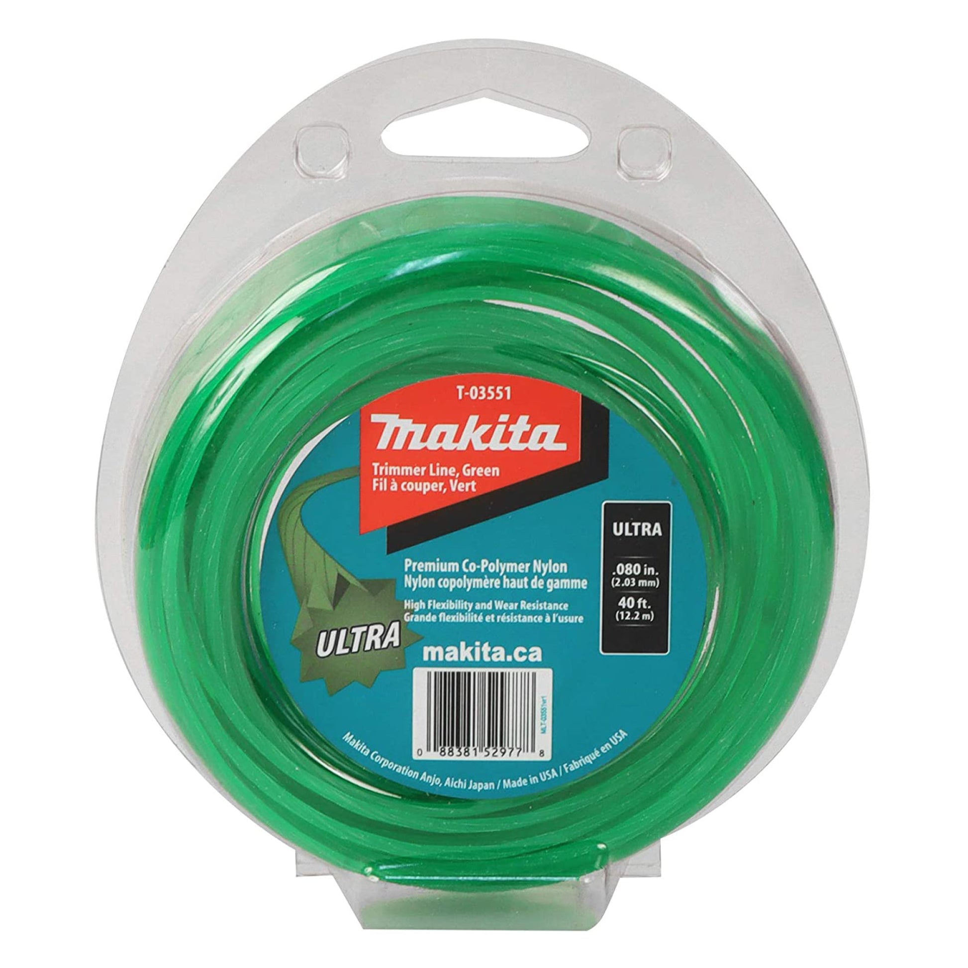 Makita T-03551, .080″ Ultra Trimmer Line 40' Pkg