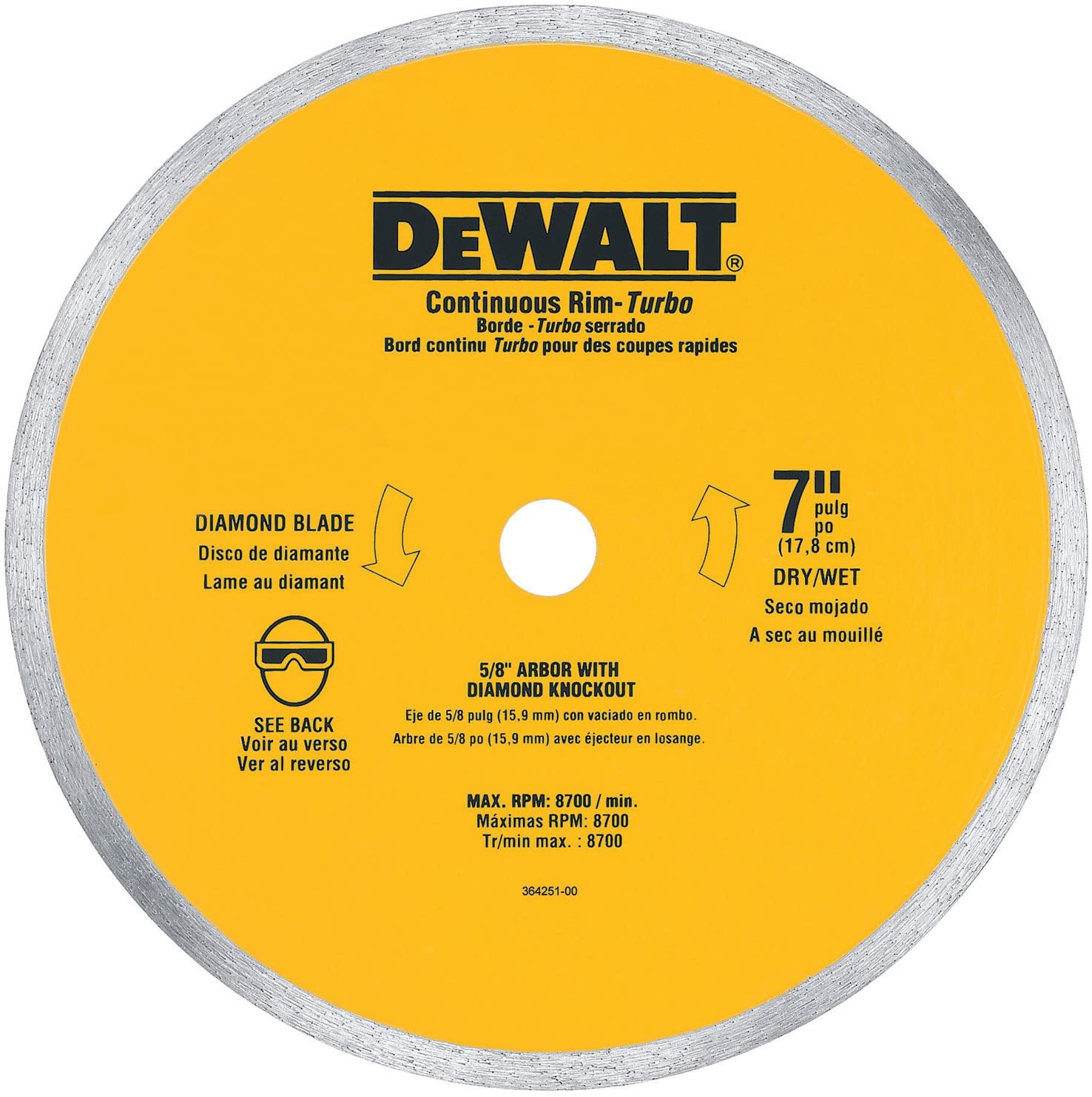 DEWALT DW4760, 7'' CERAMIC TILE BLADE