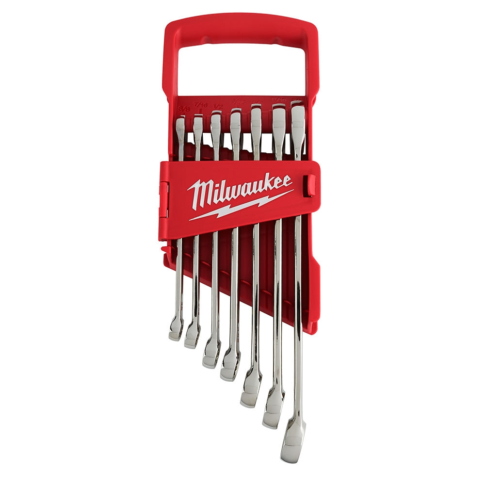 Milwaukee 48-22-9406, 7pc Ratcheting Combination Wrench Set (SAE)