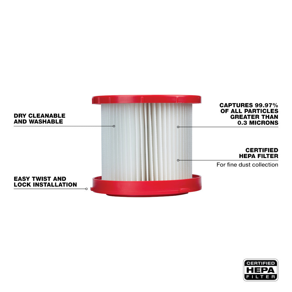 Milwaukee 49-90-1900, Wet/Dry Filter Kit For 0880-20/0960-20/0970-20