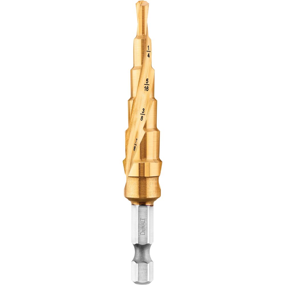 DEWALT DWA1784IR, 3/16'' - 1/2'' IMPACT READY Step Drill Bit